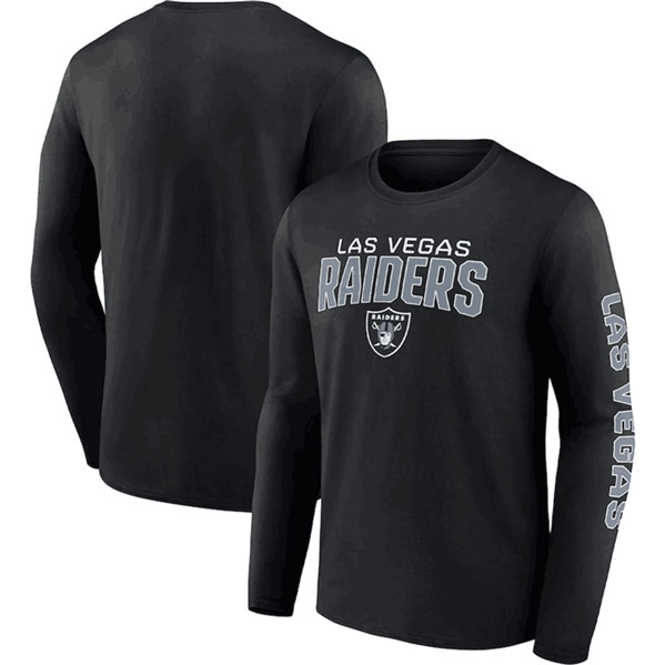 Men's Las Vegas Raiders Black Go the Distance Long Sleeve T-Shirt